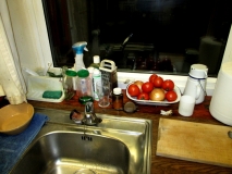Kitchen window bottom