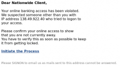 Fraudulent email in HTML