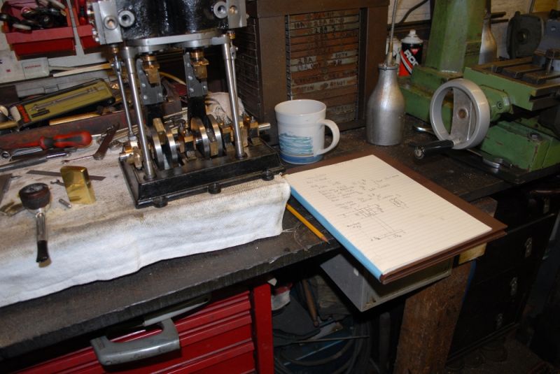 Crank bearings and rods 06