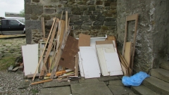 Remains of old kitchen