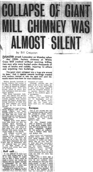 Storeys chimney collapse 1966  Lancaster01