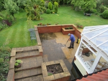 Tizer's patio being cleaned (not by Tizer!)