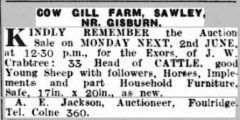 cowgill farm sale