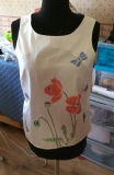 Stencilled front of summer top