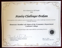Carleton College certificate