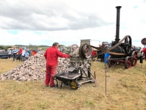 Steam powered stone-crushing