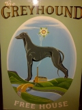 Greyhound pub sign