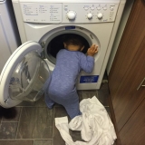 Mrs Tiz's niece's child helping with domestic duties