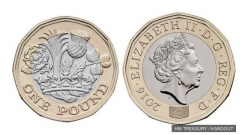 The new one pound coin, coming in 2017