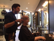 Janet at hairdressers 051116