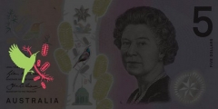 Australain note under UV light