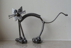 Metal cat ornament