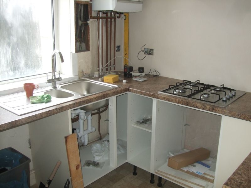Sink and Hob Installed