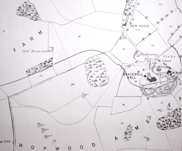 Bracewell Hall sale map 1874