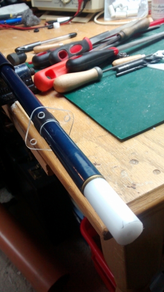 Pole, adaptor and guying hub