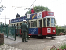 Tram on the Seaton to Colyton line, Devon