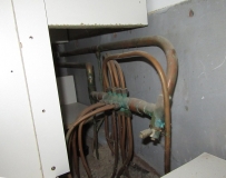 Tizer's central heating pipes - spaghetti junction!