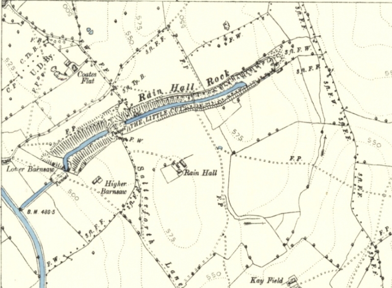 Rainhall Rock Earby 1892 OS
