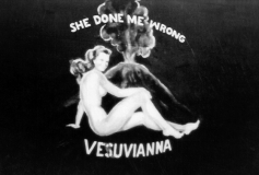 Vesuviana - nose art on US bomber after Vesuivius eruption, March 1944