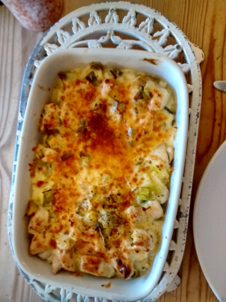 Chicken and leek bake