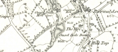 Ouzledale Mill 1853 )S map