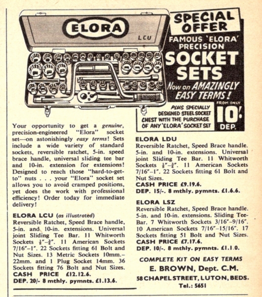 Elora 1961 advert