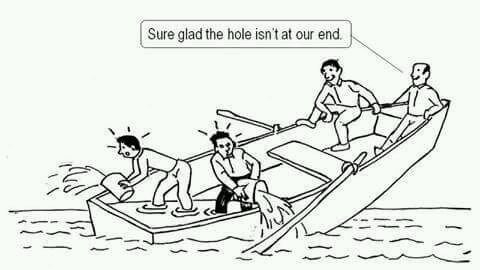 sinking boat