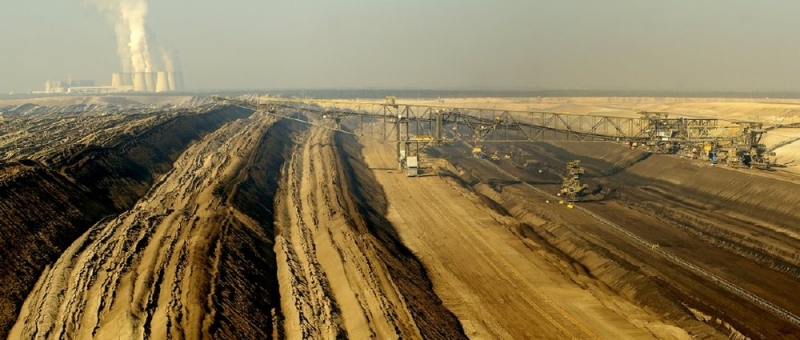 Open cast lignite mine in Germany