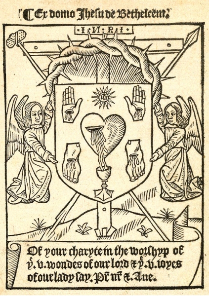 Five wounds and sacred heart
