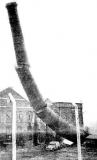 1964 Stunt by Maurice Tate with the 170ft chimney of Peel mill ,Gannow,Burnley