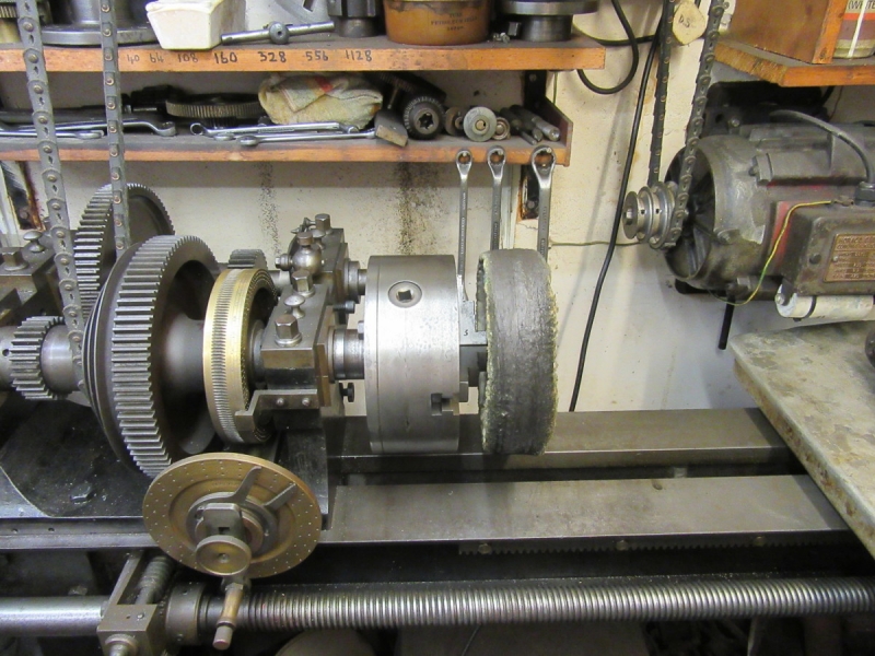 Buffing wheel on JP lathe