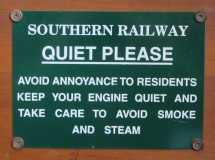 Notice in Corfe Castle Station Museum