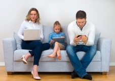 Connected modern family