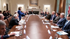Nancy Pelosi confronts Donald Trump at the White House
