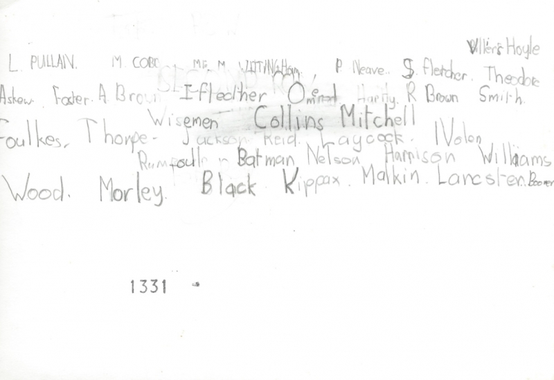 Gisburn Road Primary School 1965 Names