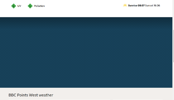 BBC weather map, 13/12/19