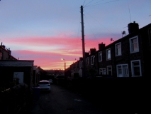 Red sky clouds 230420