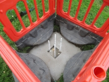 Flagpole base August 2020
