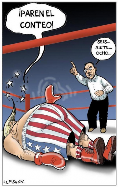 Stop the count - Latino cartoon