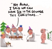 Alan at Xmas cartoon