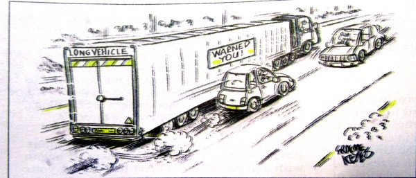 PE long vehicle cartoon