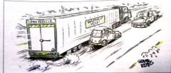 PE long vehicle cartoon
