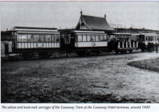 Giant's Causeway tram at the Causeway Hotel, 1910
