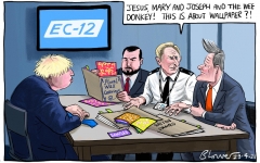 Johnson Wallpaper interview cartoon