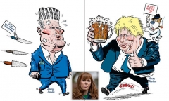 Starmer Johnson cartoon