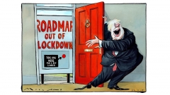 Lock down cartoon