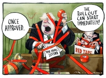Red tape cartoon