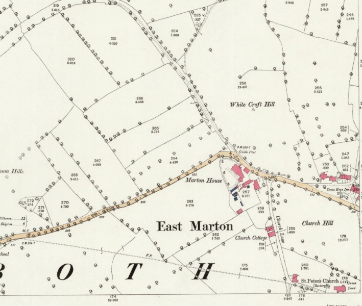 East Marton Village OS 25 1892