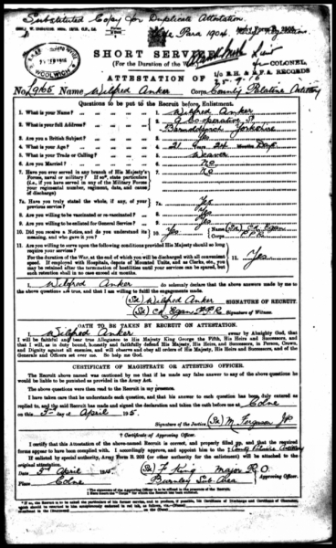 Wilfred Anker Document No 1