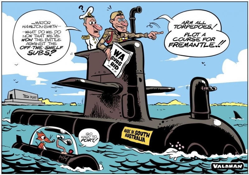 Australian submarine cartoon.